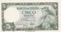 Espa&ntilde;a 5 Pesetas - King Alfonso X - 1954 - Letter N - P.146