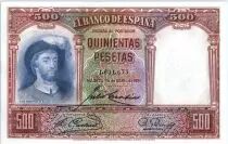 Espa�a 500 Pesetas  -  J. S. de Elcano - 1931