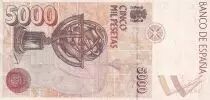 Espa&ntilde;a 5000 Pesetas - Christophe Colomb - Bateaux - 1992 - Without serial - P.165