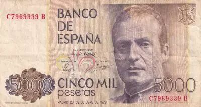 Espa�a 5000 Pesetas - Juan Carlos I - 1979 - P.160