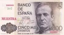 Espa&ntilde;a 5000 Pesetas - Juan Carlos I - 1979 - Specimen