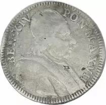 Estado Pontifical 1/5 Scudo Benoit XIV- The Virgin Mary - MDCCLVII 1757
