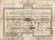 Estado Pontifical 8 Scudi - Monte della Piete Di Roma 1796