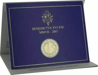 Estado Vaticano  2 Euros Commemorative 2007 80 years of Benedict XVI