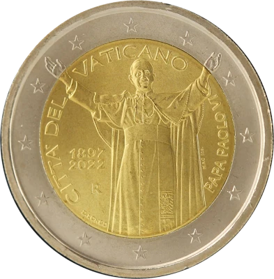 Estado Vaticano 2 Euros Comm�mo. BU Vatican 2022 - 125th Anniversary of the birth of Pope Paul VI
