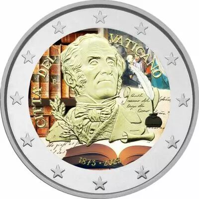 Estado Vaticano 2 Euros Commemo. Color 2023 - 150 years since the death of Alessandro Manzoni