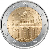 Estado Vaticano 2 Euros Comm&eacute;mo. Vatican 550e anniversaire de la naissance de Michel-Ange