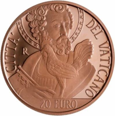 Estado Vaticano 20 Euros Copper Proof 2024 - Saint Pierre and the Rooster