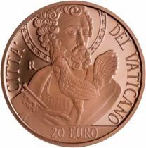 Estado Vaticano 20 Euros Copper Proof 2024 - Saint Pierre and the Rooster