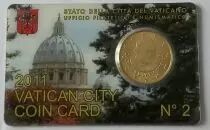 Estado Vaticano 50 Centimes Euros 2011 - in Blister Pack - Coincard n&deg;2