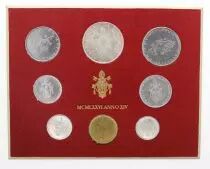 Estado Vaticano Mint set of 8 coins Paul VI 1976 Rome