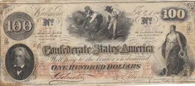 Estados Confederados de Am�rica 100 Dollars - Confederate States of America - Richmond - 01-02-1862