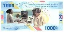 Estados de �frica Central 1000 Francs - Building - Medical research - Hybrid - 2020 (2022) - Letter A6