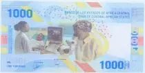 Estados de &Aacute;frica Central 1000 Francs - Building - Medical research - Hybrid - 2020 (2022) - Lettrer D7
