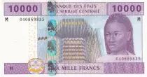 Estados de �frica Central 10000 Francs - Woman- Train, plane - 2002 - P.310Ma