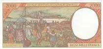 Estados de &Aacute;frica Central 2000 Francs Woman - Tropicals fruits - 2000