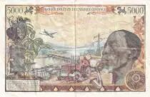 Estados de &Aacute;frica Central 5000 Francs - 1980 - Chad - Serial J.1 - VF - P.08