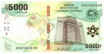 Estados de �frica Central 5000 Francs - Central Bank of Youand� - 2020 (2022) - Letter D9