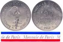 Estados de &Aacute;frica del oeste 100 Francs - 1967 - Test strike