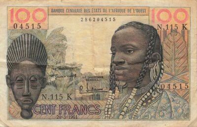 Estados de �frica del oeste 100 Francs - Senegal - ND (1961) - P.701K