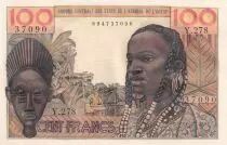 Estados de �frica del oeste 100 Francs Mask ND (1965) - General Issue - Serial  Y.278