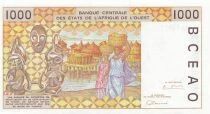 Estados de &Aacute;frica del oeste 1000 Francs - Ivory Coast - ND (1996) - P.111Af