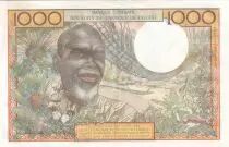 Estados de &Aacute;frica del oeste 1000 Francs - Man, woman - ND (1980) - Letter A (Ivory Coast) - Serial E.199 - P.103An