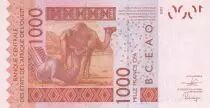 Estados de &Aacute;frica del oeste 1000 Francs - Mask - Camels - 2019 - Letter A ( Ivory Coast) - P.NEW