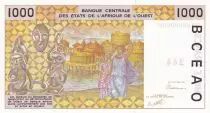 Estados de &Aacute;frica del oeste 1000 Francs - Woman - Letter A (Ivory Coast) - 1991 - P.111A - Specimen