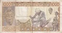 Estados de &Aacute;frica del oeste 1000 Francs - Woman - Letter K (Senegal) - 1985 - Serial N.012 - P.707Kf