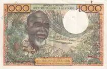Estados de &Aacute;frica del oeste 1000 Francs, river ND (1961-) - Ivory Coast - Specimen
