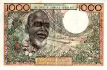Estados de &Aacute;frica del oeste 1000 Francs river 1961 - Ivory Coast - Serial B.44 A - P.103 Ac - XF