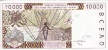 Estados de &Aacute;frica del oeste 10000 Francs - Bridge - 2001 - Letter C (Burkina Faso) - P.314Cj