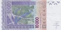 Estados de &Aacute;frica del oeste 10000 Francs - Mask - Birds - 2013 - Letter K (Senegal) - P.718Km