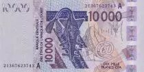 Estados de �frica del oeste 10000 Francs - Mask - Birds - 2021 - Letter A ( Ivory Coast) - P.NEW