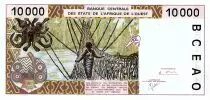 Estados de &Aacute;frica del oeste 10000 Francs, BCEAO bdlg - Bridge - 2001 - Burkina Faso - UNC - P.314Cj