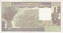Estados de &Aacute;frica del oeste 500 Francs - Old man with zebus - 1984 - Letter A (Ivory Coast) - Serial W.11 - P.106Ag
