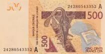 Estados de �frica del oeste 500 Francs Mask - Hippopotamus - 2024 A Ivory Coast