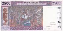 Estados de &Aacute;frica del oeste 5000 Francs - African - Village scene - ND ( 1992-1994) - D (Mali) - UNC - P.412D