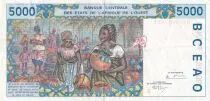 Estados de &Aacute;frica del oeste 5000 Francs - Factory - Village scene - 1995 - Letter K (Senegal) - P.713Kd