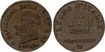 Estados Italianos 1 Centesimo - Napoleon I -1809 M Milan