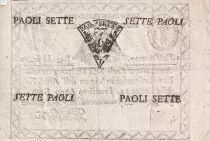 Estados Italianos 7 Paoli - Assegnato - Roman republic - 1798 - P.S537