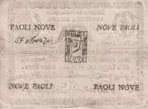 Estados Italianos 9 Paoli - Assegnato - Roman republic - 1798 - P.S539