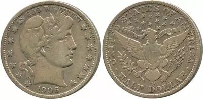 Estados Unidos 1/2 Dollar Liberty, Barber