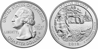 Estados Unidos 1/4 Dollar Pictured Rocks - D Denver - 2018