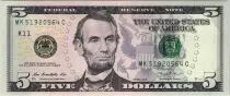 Estados Unidos 5 Dollars Lincoln - Lincoln M�morial 2013 -  K11 Dallas