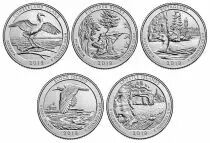 Estados Unidos Lot 5 x $� 2018 National Parks, 5x D (DENVER)