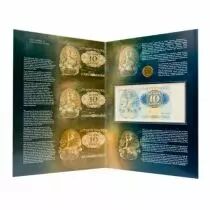 Estland 10 Krooni & 1 Kroon - 90th Anniversary of the Republic of Estonia - Folder