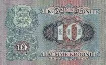 Estland 10 Krooni - Woman in national costume - Arms - 1937 - Serial A - P.67