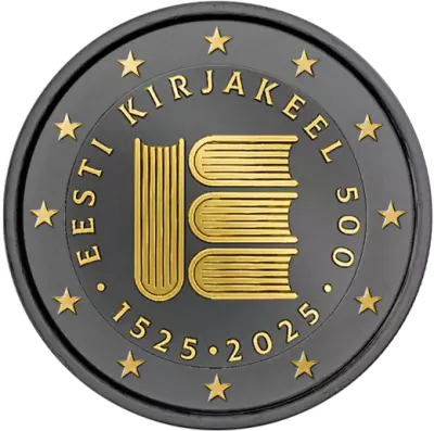 Estland 2 Euros Comm�mo. 2025 - 500 Years of Estonian Literature